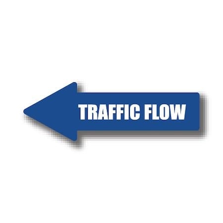 Ergomat 12in x 4in ARROW SIGNS - Traffic Flow DSV-SIGN 48 #0441LEFT -UEN